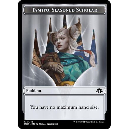Emblem - Tamiyo, Seasoned Scholar // Energy Reserve Double-Sided Token (MH3-35 // 36) - Modern Horizons 3