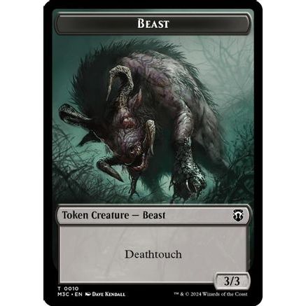 Beast (0010) (Ripple Foil) // Shapeshifter (0008) Double-Sided Token (M3C-10 // 8) - Modern Horizons 3 Commander Foil