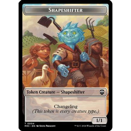 Shapeshifter (0004) (Ripple Foil) // Copy Double-Sided Token (M3C-4 // 1) - Modern Horizons 3 Commander Foil