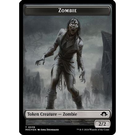 Zombie (Ripple Foil) // Insect (0027) Double-Sided Token (MH3-39 // 27) - Modern Horizons 3 Foil