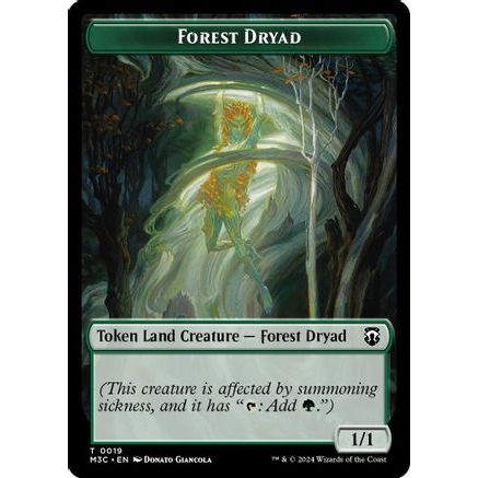 Forest Dryad (Ripple Foil) // Emblem - Vivien Reid Double-Sided Token (M3C-19 // 28) - Modern Horizons 3 Commander Foil