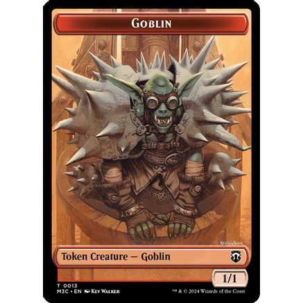Goblin (Ripple Foil) // Tarmogoyf Double-Sided Token (M3C-13 // 22) - Modern Horizons 3 Commander Foil