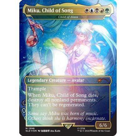 Miku, Child of Song - Child of Alara (Rainbow Foil) (SLD-1599) - Secret Lair Drop Series Foil