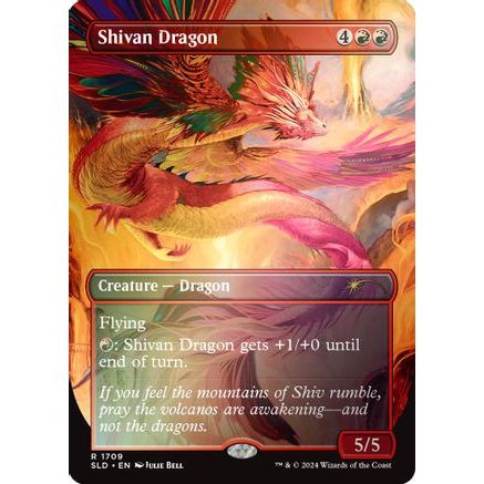 Shivan Dragon (Rainbow Foil) (SLD-1709) - Secret Lair Drop Series Foil