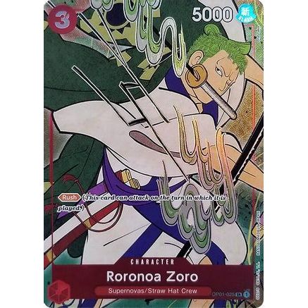 Roronoa Zoro (English Version 1st Anniversary Set) (OP01-025) - One Piece Promotion Cards Foil