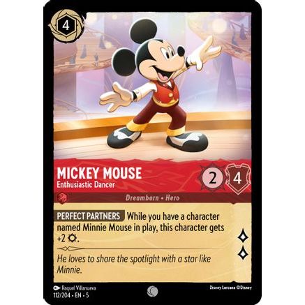 Mickey Mouse - Enthusiastic Dancer (112/204) - Shimmering Skies Cold Foil