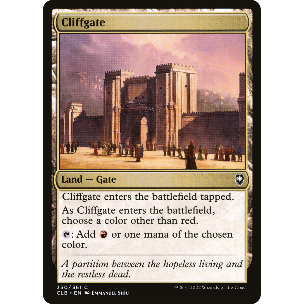 Cliffgate (CLB-350) - Commander Legends: Battle for Baldur's Gate Foil
