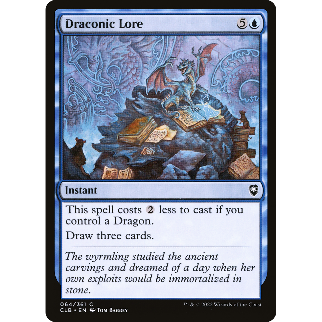 Draconic Lore (CLB-064) - Commander Legends: Battle for Baldur's Gate Foil