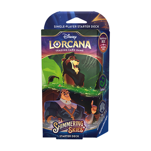 Disney Lorcana: Shimmering Skies - Emerald and Steel Starter Deck