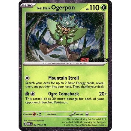 Teal Mask Ogerpon (Cosmos Holo) (EB Games Exclusive) 24 - Miscellaneous Cards & Products Holofoil