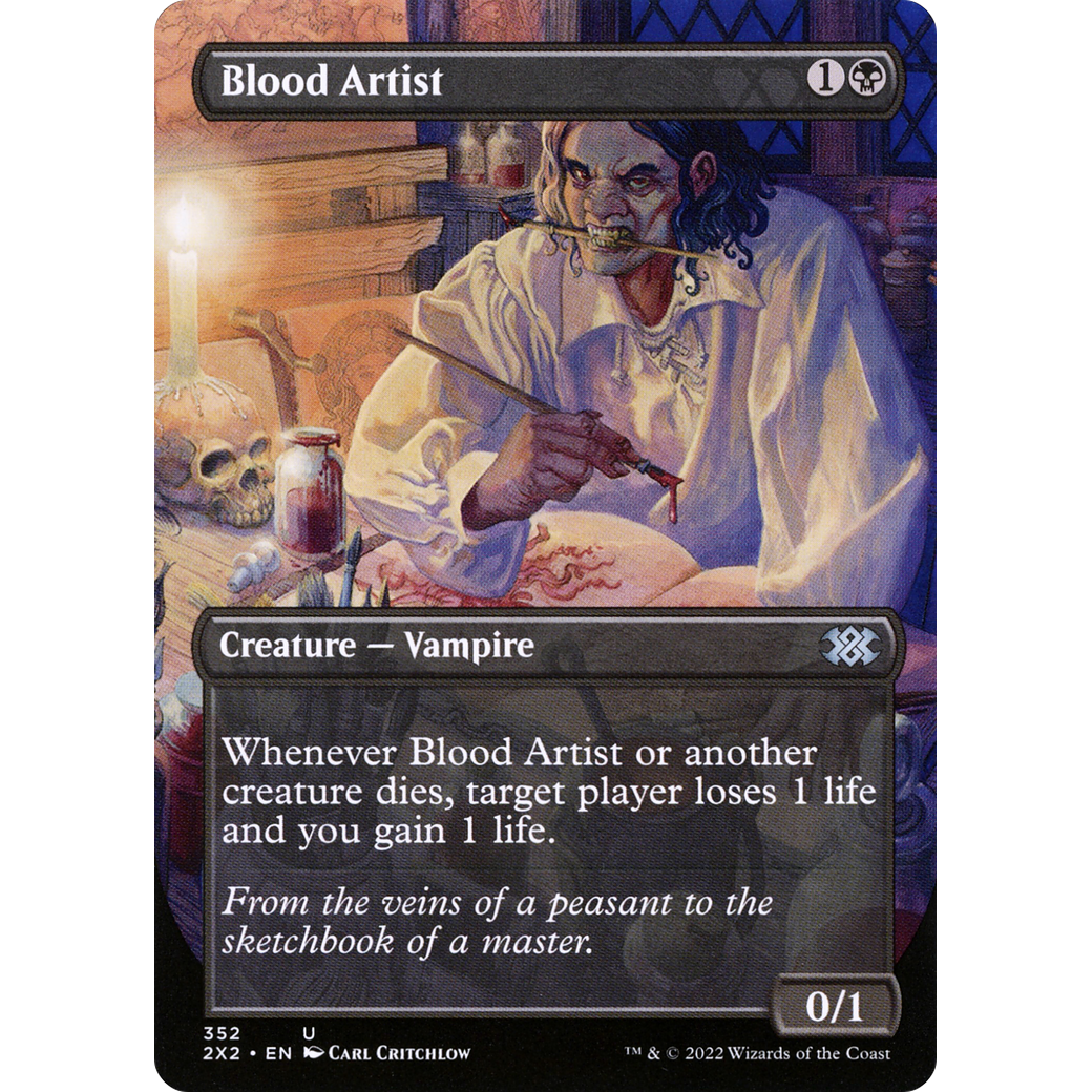 Blood Artist (Borderless) (2X2-352) - Double Masters 2022 (Borderless) Foil