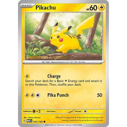 Pikachu - 025/165 (Pokemon Together) 25 - Miscellaneous Cards & Products