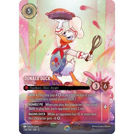 Donald Duck - Pie Slinger (Enchanted) (214/204) - Shimmering Skies Holofoil