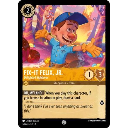 Fix-It Felix, Jr. - Delighted Sightseer (17/204) - Shimmering Skies Cold Foil