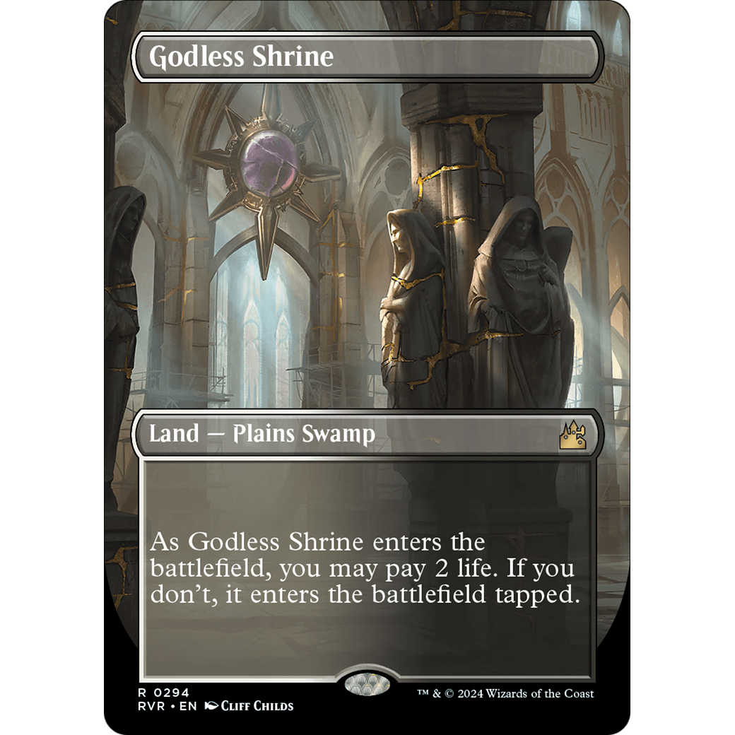 Godless Shrine (RVR-294) - Ravnica Remastered (Borderless) Foil
