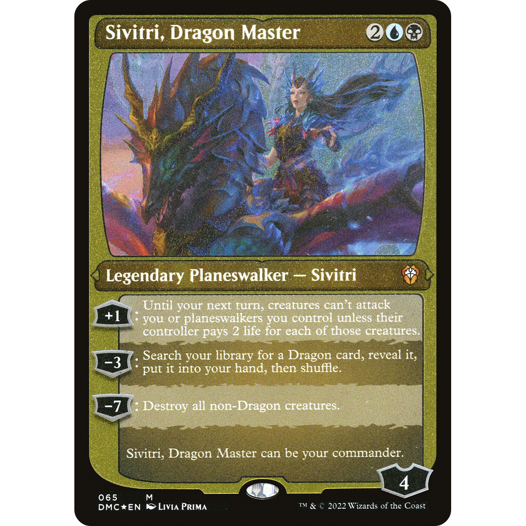 Sivitri, Dragon Master (DMC-065) - Dominaria United Commander Etched Foil