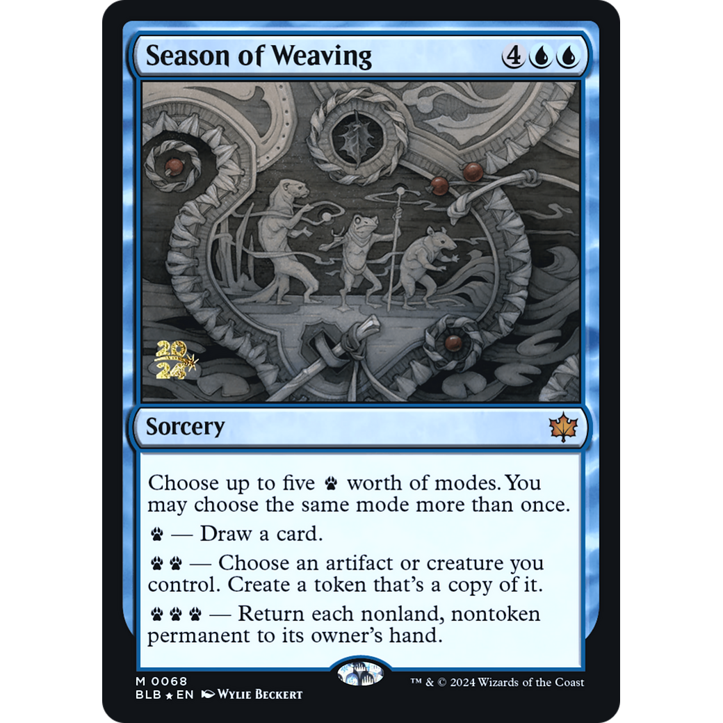 Season of Weaving (PRE-68S) - Bloomburrow Promos Foil