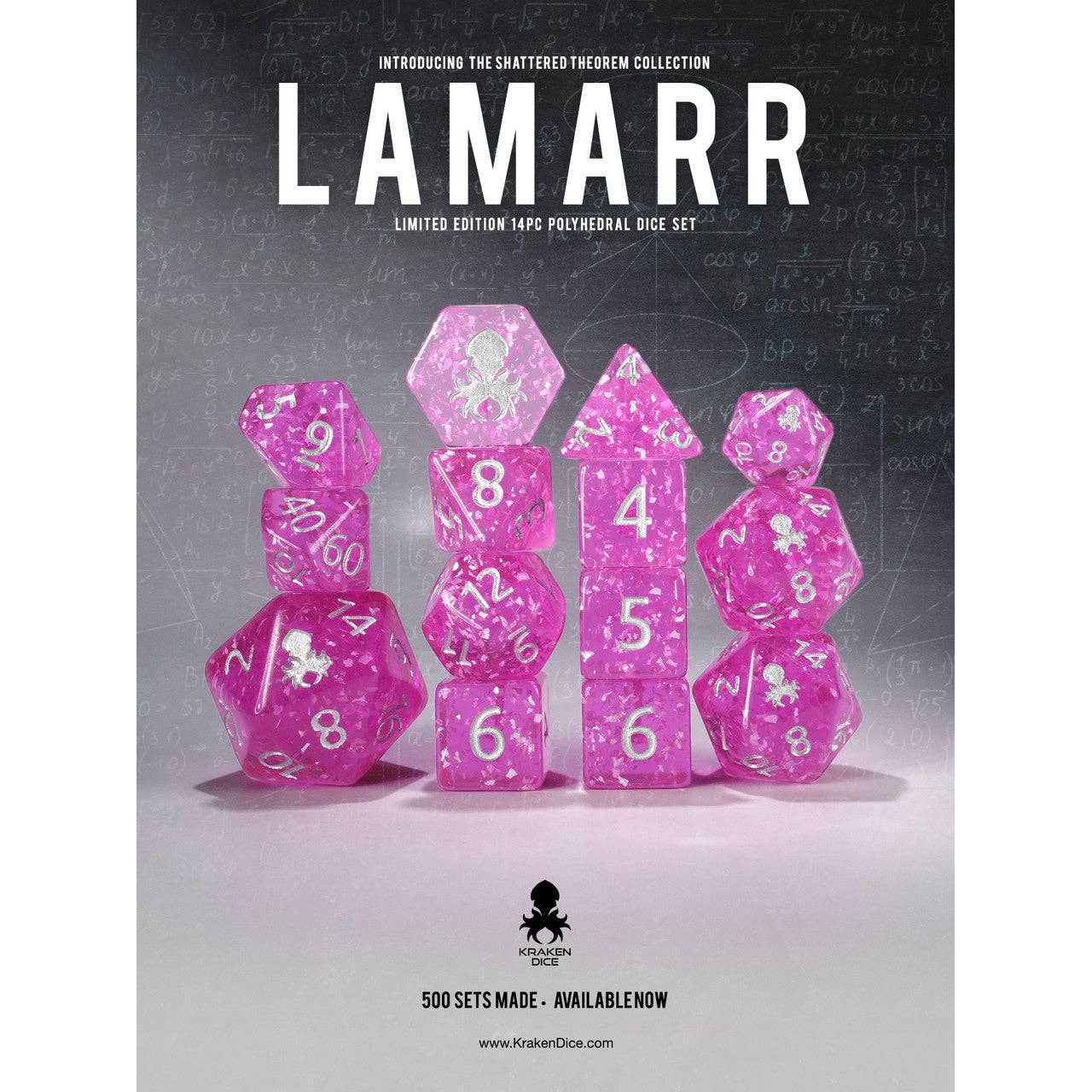 Lamarr: Shattered Theorem 14pc Limited Edition Polyhedral Dice Set
