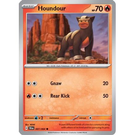 Houndour 7 - SV Shrouded Fable Reverse Holofoil
