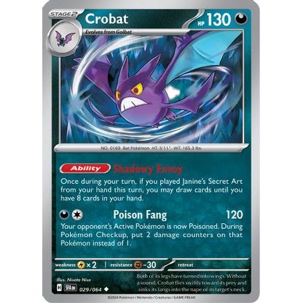Crobat 29 - SV Shrouded Fable Reverse Holofoil
