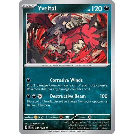 Yveltal 35 - SV Shrouded Fable Reverse Holofoil