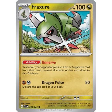 Fraxure - 045/064 45 - SV Shrouded Fable Reverse Holofoil