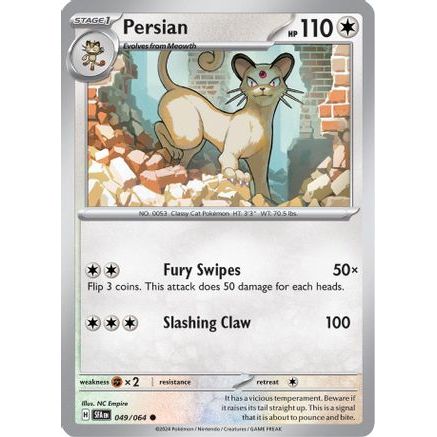 Persian - 049/064 49 - SV Shrouded Fable Reverse Holofoil