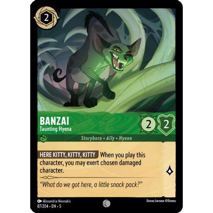 Banzai - Taunting Hyena (87/204) - Shimmering Skies Cold Foil