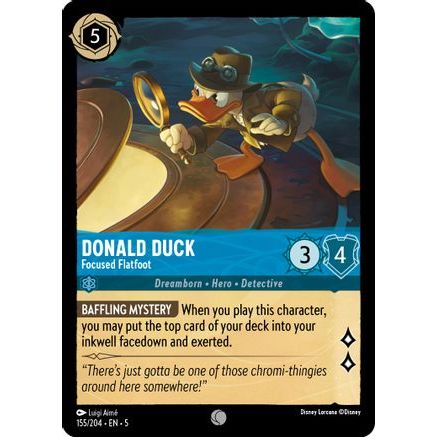 Donald Duck - Focused Flatfoot (155/204) - Shimmering Skies Cold Foil