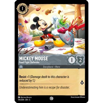 Mickey Mouse - Food Fight Defender (176/204) - Shimmering Skies Cold Foil