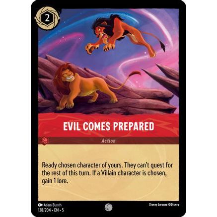 Evil Comes Prepared (128/204) - Shimmering Skies Cold Foil