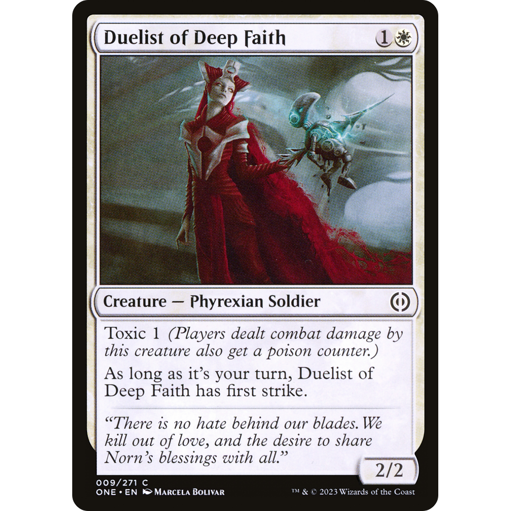Duelist of Deep Faith (ONE-009) - Phyrexia: All Will Be One Foil