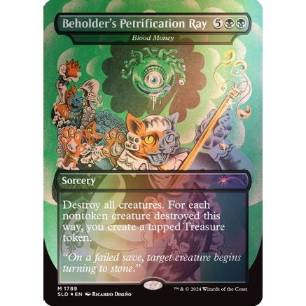 Beholder's Petrification Ray - Blood Money (Rainbow Foil) (SLD-1789) - Secret Lair Drop Series Foil