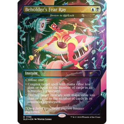 Beholder's Fear Ray - Drown in the Loch (Rainbow Foil) (SLD-1790) - Secret Lair Drop Series Foil