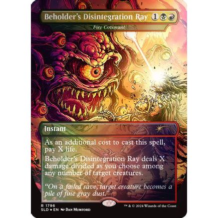 Beholder's Disintegration Ray - Fire Covenant (Rainbow Foil) (SLD-1796) - Secret Lair Drop Series Foil