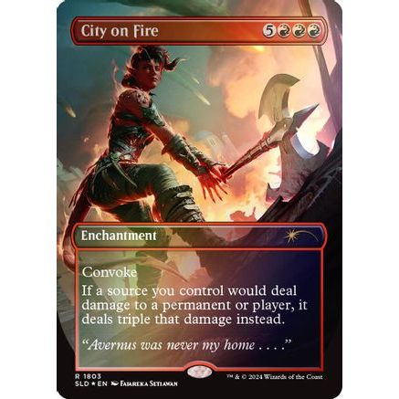 City on Fire (Rainbow Foil) (SLD-1803) - Secret Lair Drop Series Foil