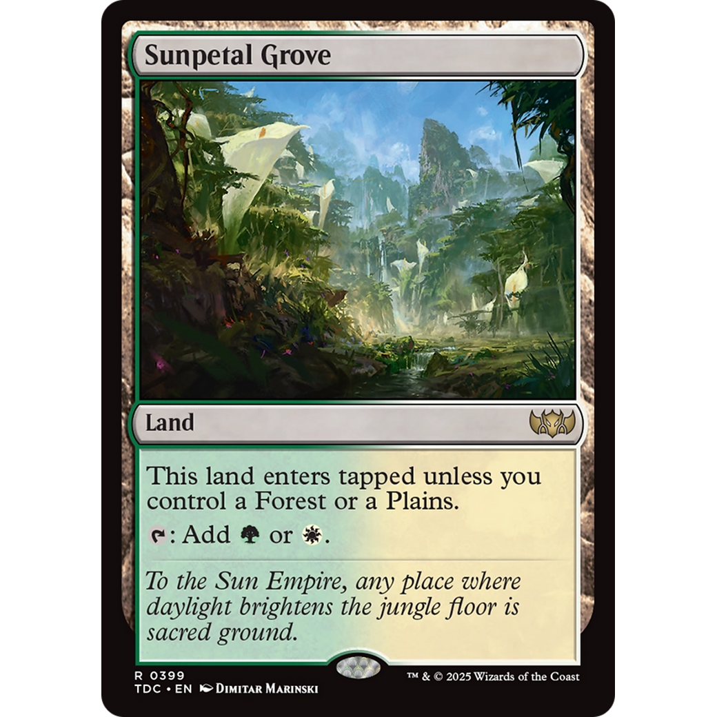 Sunpetal Grove (TDC-399) - Commander: Tarkir: Dragonstorm