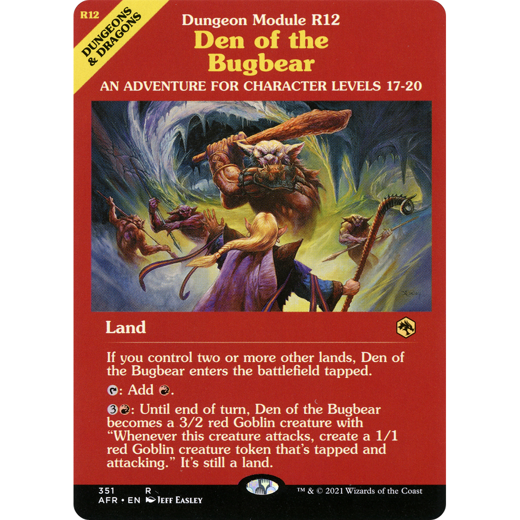 Den of the Bugbear (Dungeon Module) (AFR-351) - Adventures in the Forgotten Realms: (Showcase)
