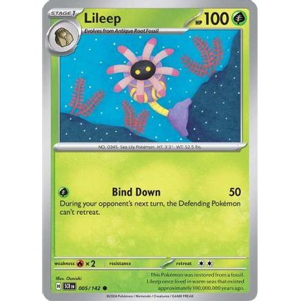 Lileep - 005/142 5 - SV07 Stellar Crown Reverse Holofoil