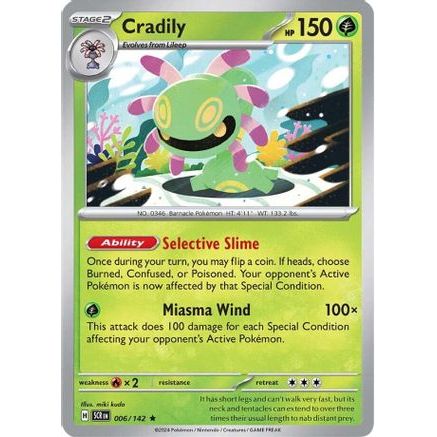 Cradily 6 - SV07 Stellar Crown Reverse Holofoil