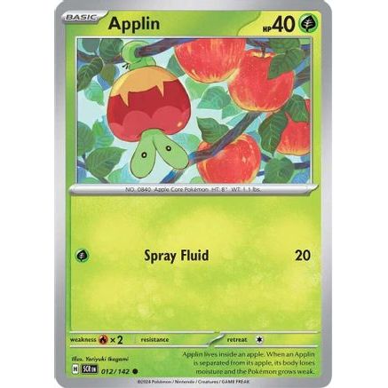 Applin 12 - SV07 Stellar Crown Reverse Holofoil