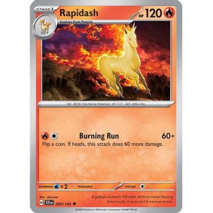 Rapidash 20 - SV07 Stellar Crown Reverse Holofoil