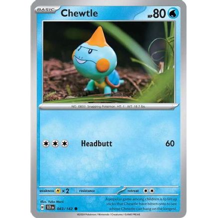 Chewtle 43 - SV07 Stellar Crown Reverse Holofoil