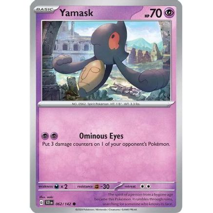 Yamask 62 - SV07 Stellar Crown Reverse Holofoil