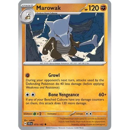Marowak 73 - SV07 Stellar Crown Reverse Holofoil