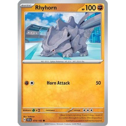 Rhyhorn 74 - SV07 Stellar Crown Reverse Holofoil
