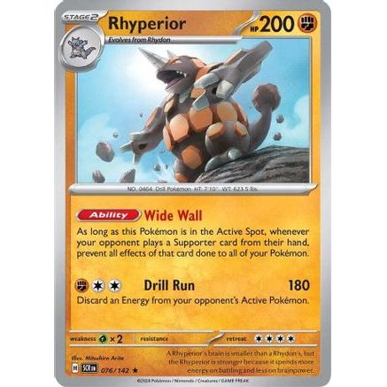 Rhyperior 76 - SV07 Stellar Crown Reverse Holofoil