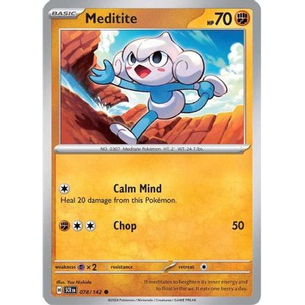 Meditite - 078/142 78 - SV07 Stellar Crown Reverse Holofoil