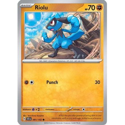 Riolu 81 - SV07 Stellar Crown Reverse Holofoil