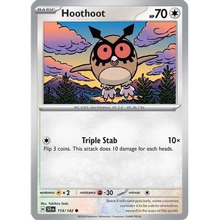 Hoothoot 114 - SV07 Stellar Crown Reverse Holofoil